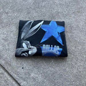 Vintage 90s 93’ Bugs Bunny Dallas Cowboys Hooded Longsleeve